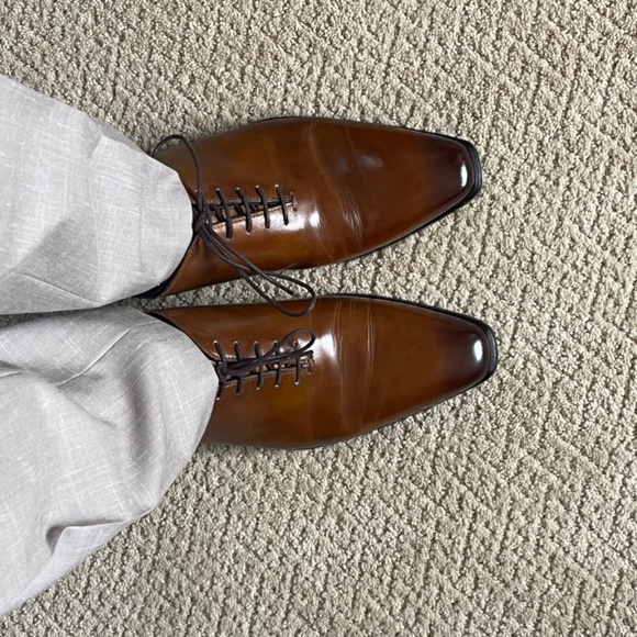 Cognac size 8 1/2 (9 1/2) whole-cut lace ups - Picture 7 of 12